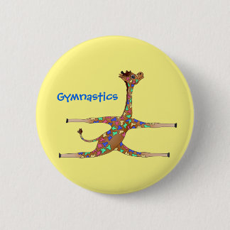 Rainbwo Gymnastics by The Happy Juul Company 2 Inch Round Button