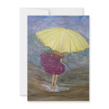 "Raindance" blank greeting card