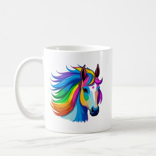 Raindbow Horse Coffee Mug (Left)