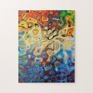raindow colours abstract art paint  jigsaw puzzle