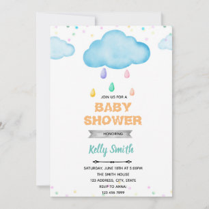 Raindrop birthday invitation