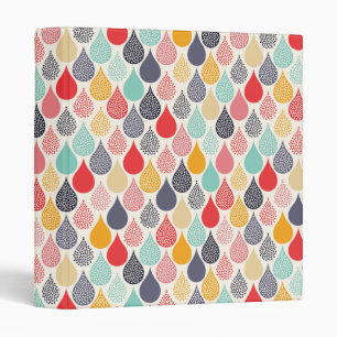 Raindrop Pop Art Dot Pattern Binder