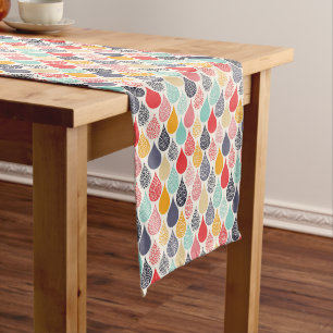 Raindrop Pop Art Dot Pattern Medium Table Runner
