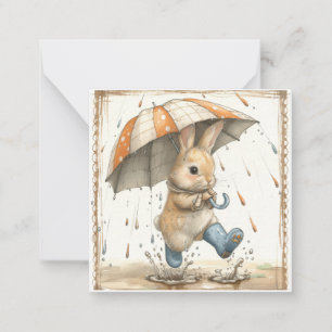 Raindrop Rhythms & Happy Animals: Rabbit Card