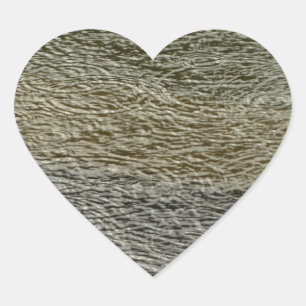 Raindrop Ripples Abstract Nature Photography Heart Sticker