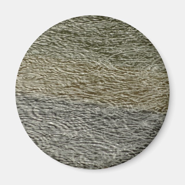Raindrop Ripples Abstract Nature Photography Magnet (Front)