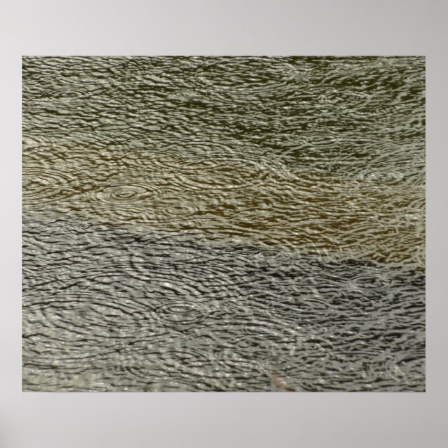 Raindrop Ripples Abstract Nature Photography Poster (Front)