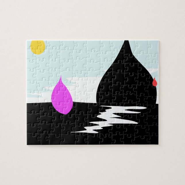 Raindrop Sunset Jigsaw Puzzle (Horizontal)