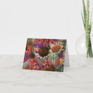 Raindropped fleurit le carte pour notes