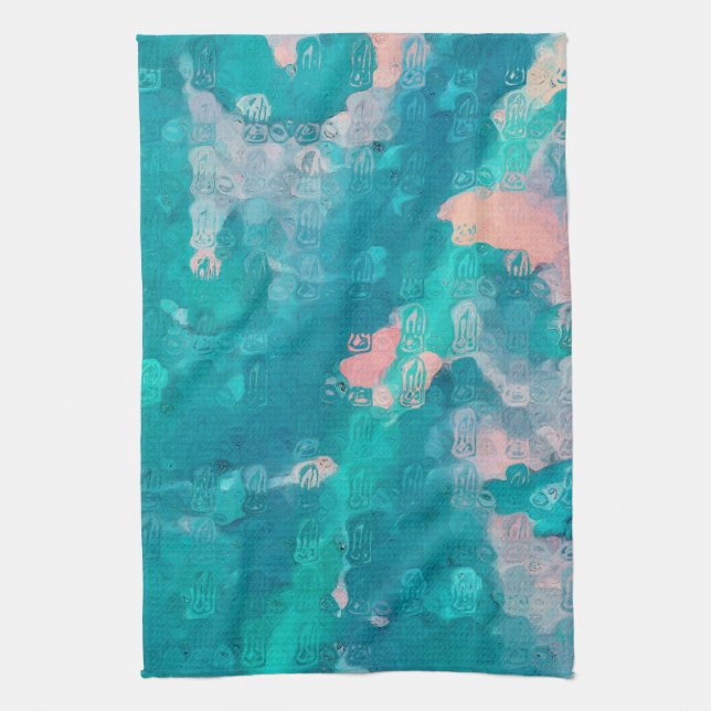 Raindrops Abstract Kitchen Towel (Vertical)