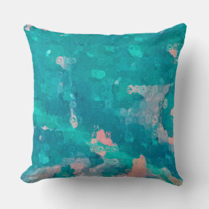 Raindrops Abstract Throw Pillow