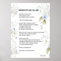 Raindrops are falling poem poetry