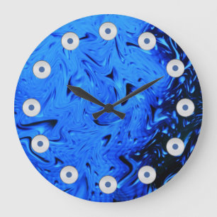 Raindrops by Shirley Taylor Large Clock