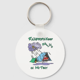 Raindrops Camping Keychain