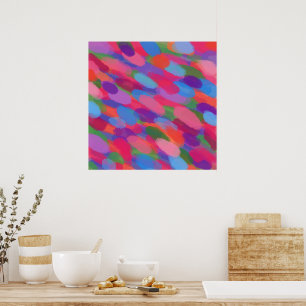 Raindrops Colorful Abstrait Peinture Poster Imprim