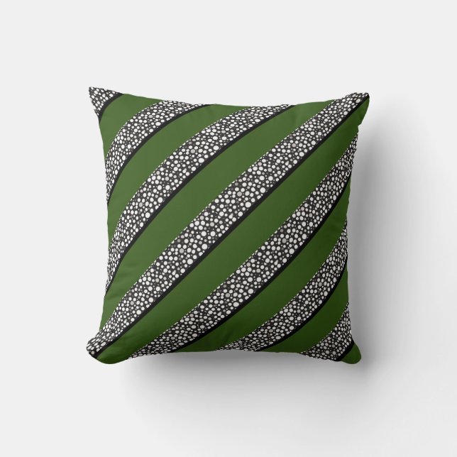 Raindrops I Small Stripes Right Throw Pillow (Front)