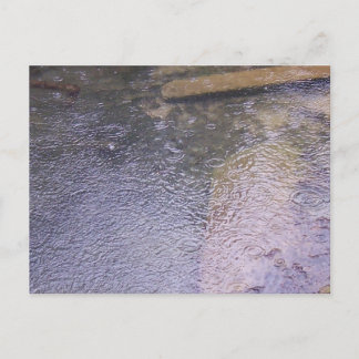 Raindrops in a Puddle Postcard