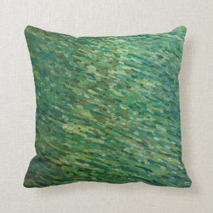 Raindrops On A Lake Beach Coastal Pillow by Juul