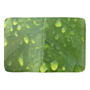 Raindrops on a Leaf Bath Mat