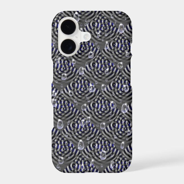 Raindrops on blue grey Metal (Back)