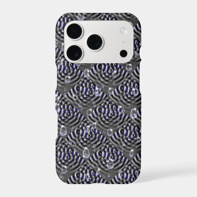 Raindrops on blue grey Metal (Back)