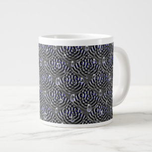 Raindrops on blue grey Metal Espresso Cup