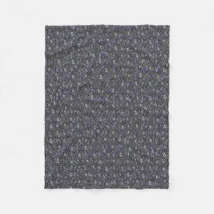 Raindrops on blue grey Metal Fleece Blanket