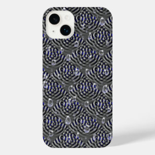 Raindrops on blue grey Metal iPhone 14 Plus Case
