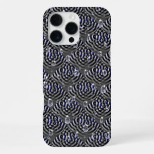 Raindrops on blue grey Metal iPhone 16 Pro Max Case
