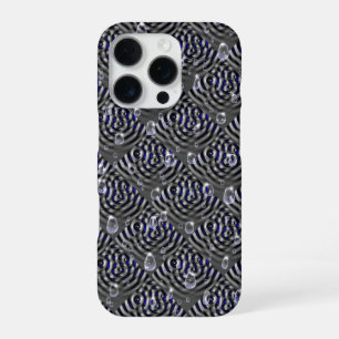 Raindrops on blue grey Metal iPhone 16 Pro Case