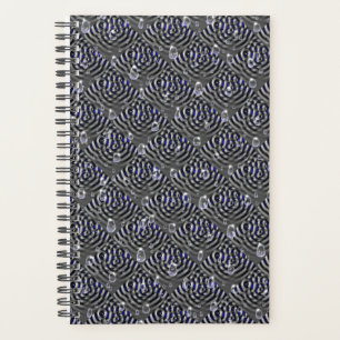 Raindrops on blue grey Metal Planner