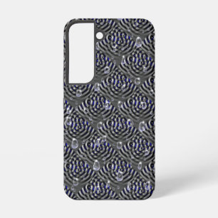 Raindrops on blue grey Metal Samsung Galaxy Case
