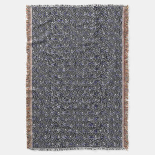 Raindrops on blue grey Metal Throw Blanket