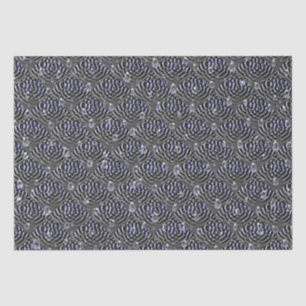 Raindrops on blue grey Metal Tissue Paper