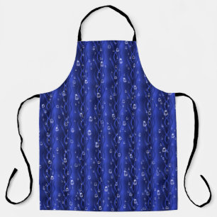 Raindrops on blue Metal Apron
