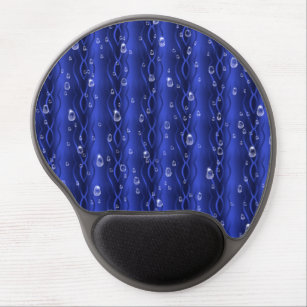 Raindrops on blue Metal Gel Mouse Pad