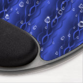 Raindrops on blue Metal Gel Mouse Pad (Right Side)