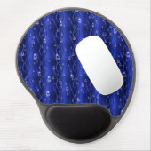 Raindrops on blue Metal Gel Mouse Pad (Left Side)