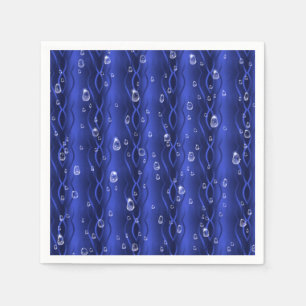 Raindrops on blue Metal Napkin