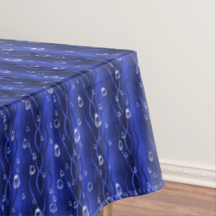 Raindrops on blue Metal Tablecloth