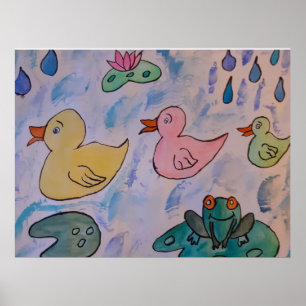 Raindrops on Ducklings Poster