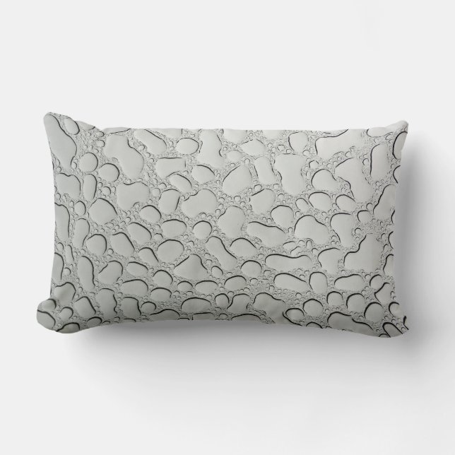 Raindrops on Glass Roof Lumbar Pillow (Front)