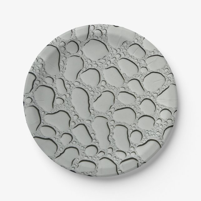 Raindrops on Glass Roof Paper Plate (Front)