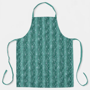 Raindrops on green Metal Apron