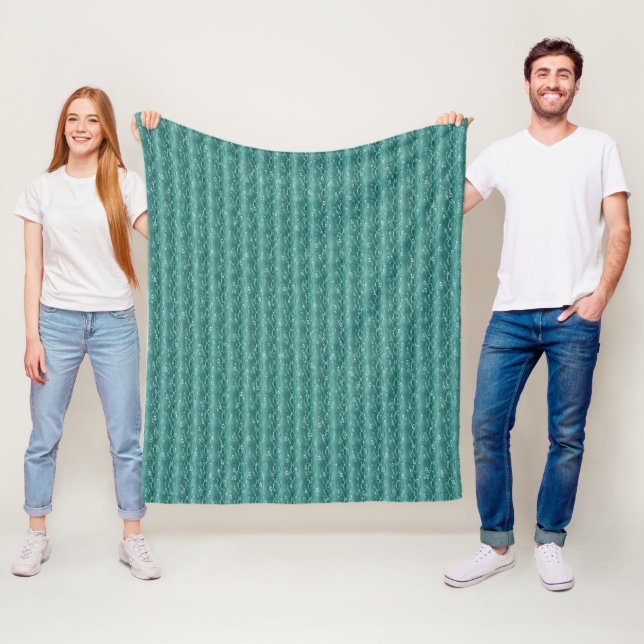 Raindrops on green Metal Fleece Blanket (In Situ)