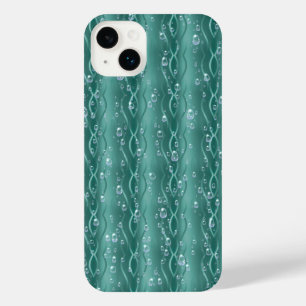 Raindrops on green Metal iPhone 14 Plus Case