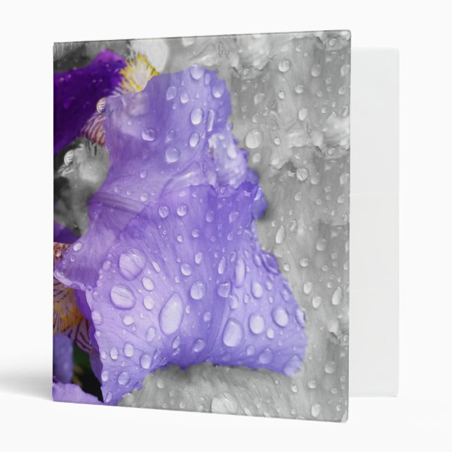 raindrops on iris binder (Front/Inside)