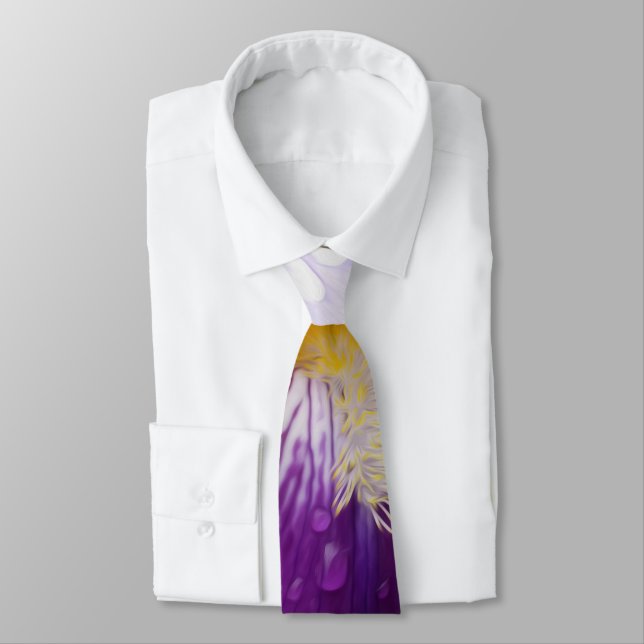 Raindrops on Iris Tie (Tied)
