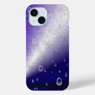 Raindrops on Purple Rainbow iPhone 15 Case