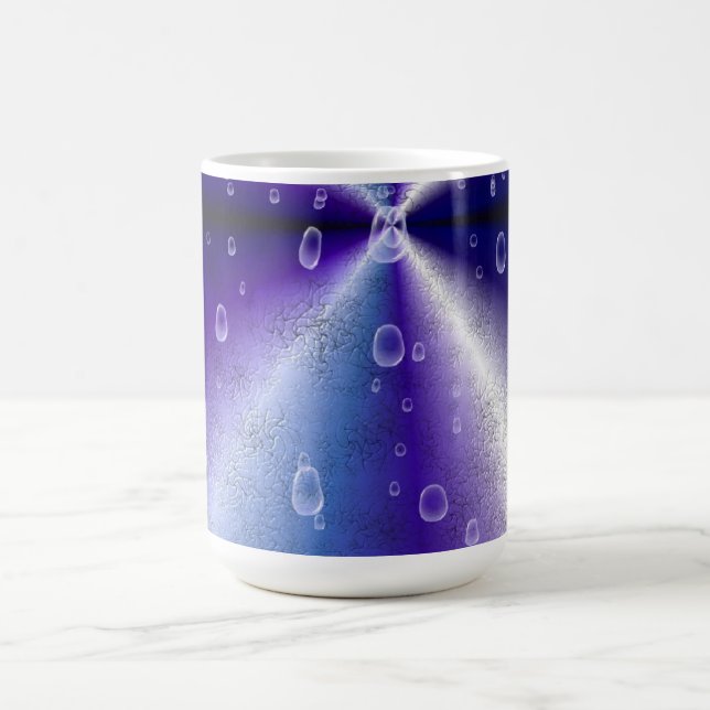 Raindrops on Purple Rainbow Coffee Mug (Center)